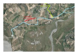 Déviation mise en place sur la D591 pour venir à l'écomusée en raison du festival carameuh