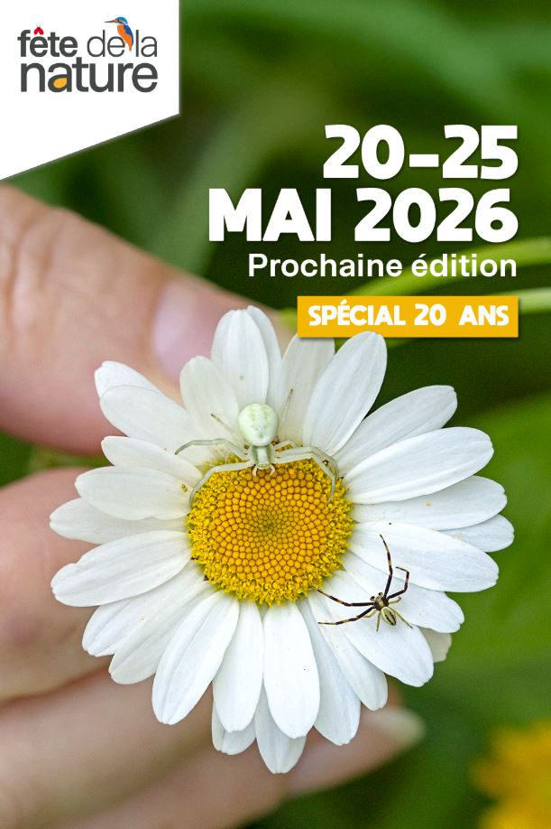 Affiche de la fête de la nature 2026 avec une marguerite en photo