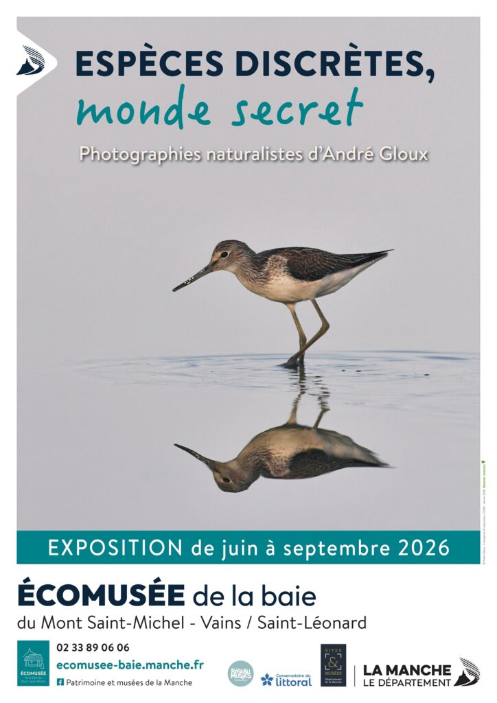 Affiche de l'exposition de photographies d'André Gloux présentées à l'écomusée de juin à septembre 2026